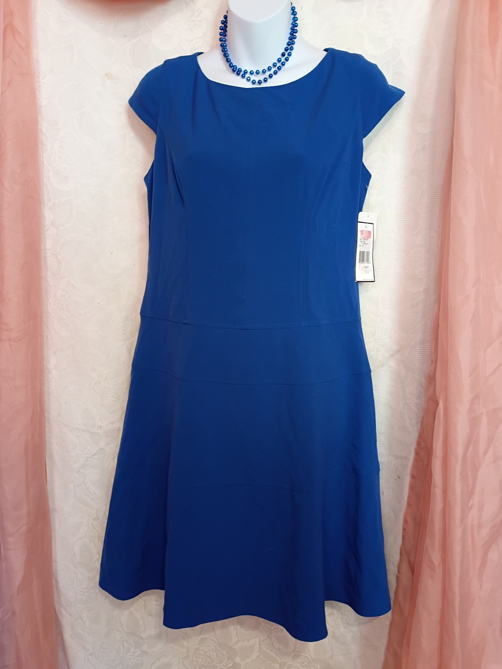 🛍️ BUNDLE ONLY🛍️Jessica Howard Cap-Sleeve Midi Dress in Royal Blue